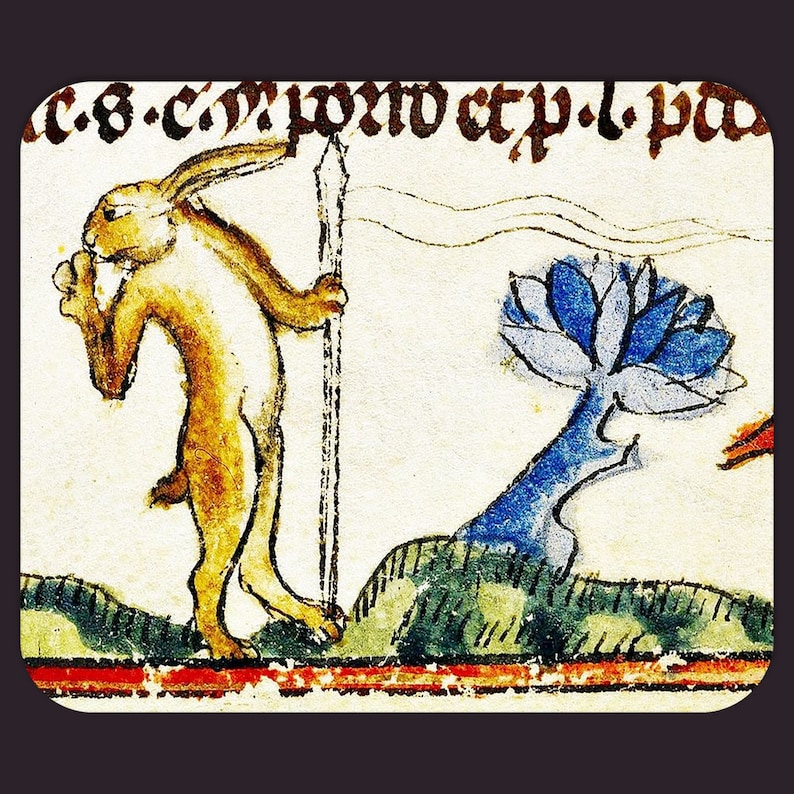 Medieval Bunnies of the Apocalypse Mousepad: 9.25