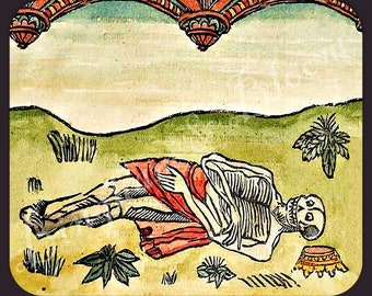 Danse Macabre Mousepad:  Halloween, Dia de los Muertos, Skeleton Art, 9.25" x 7.68" x 1/4" thick Fabric Covered Rubber Mousepad, 6 Designs