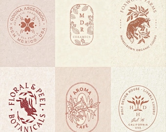 Custom Hand Drawn Logo Design, Custom Logo For Business, Hand drawn Logo, Business Logo Design, Botanical Logo, Photography Logo, Stamp Logo