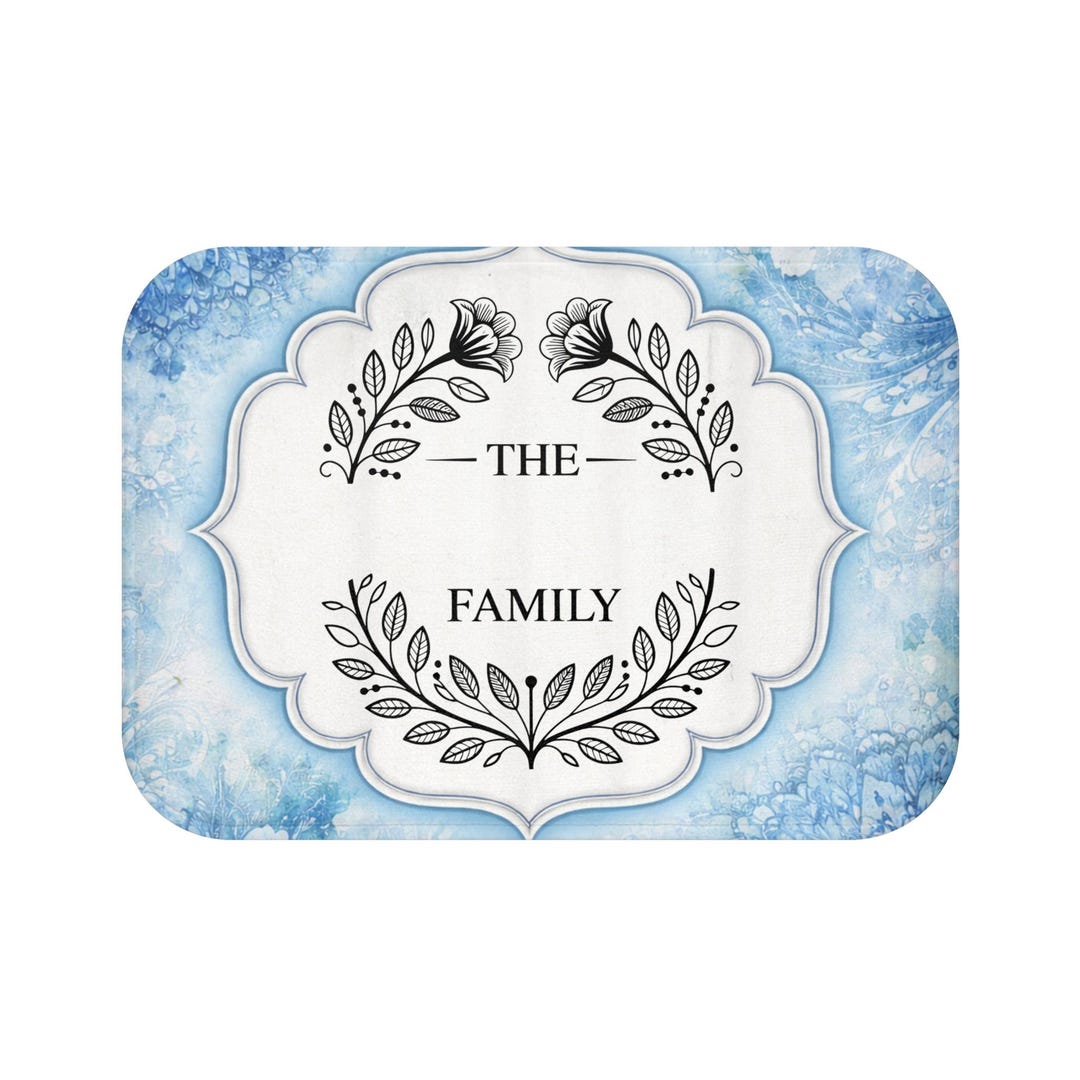 Monogram Bath Mat | Personalized Initial Bathroom Rug - Etsy
