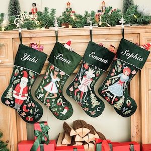 Passen Sie den klassischen Nussknacker-Weihnachtsstrumpf an, personalisierte gestickte Namensweihnachtsstrümpfe, Weihnachtsstrumpf für Familie, Weihnachtsdekor