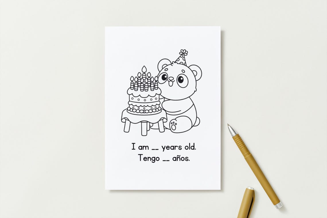 20 Everyday Phrases Coloring Pack English & Spanish Bilingual