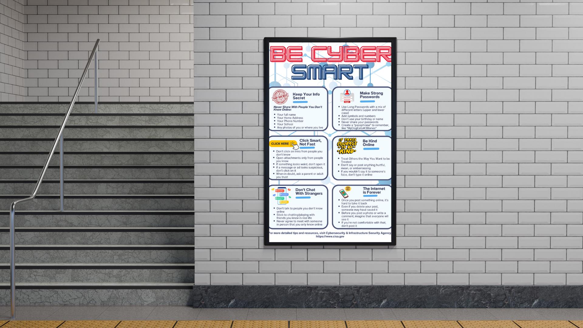 Be Cyber Smart - Classroom Poster - Etsy