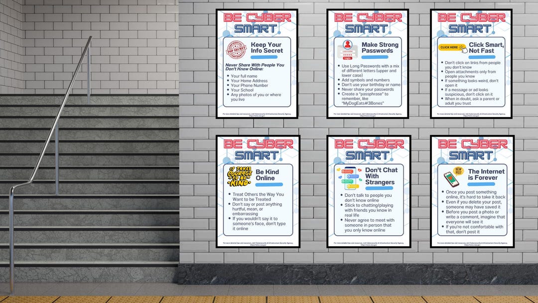 Be Cyber Smart Classroom Poster Bundle - Etsy UK