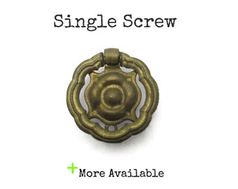 Mini DRAWER PULLS EMBOSSED CAST IRON VICTORIAN STYLE up to 24 available