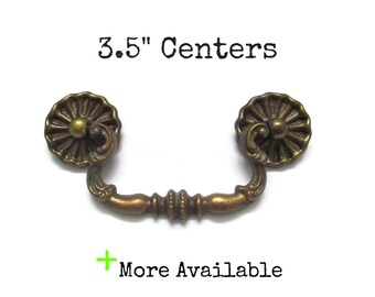 Vintage Drawer Pull 2 1 2 Inch On Center Hole Spacing Etsy