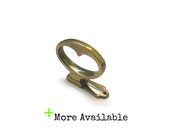 Vintage Faux Key Knobs Pull for Cabinet Door Bright Brass Color