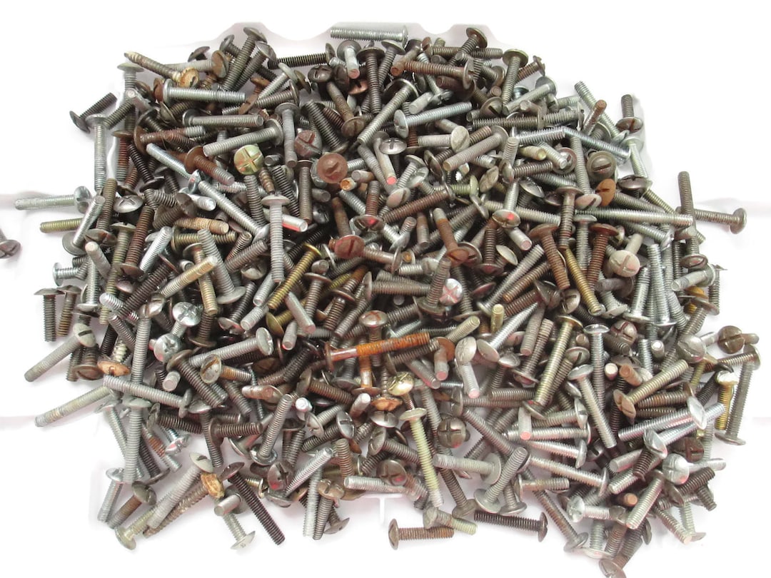3 Pounds of Vintage Machine Screws Huge Lot of Hundreds of Assorted Old