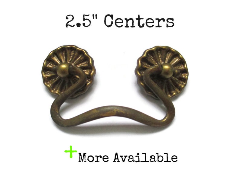 Vintage Bail Pull Drawer Pulls 2 5 Centers Handle For Etsy