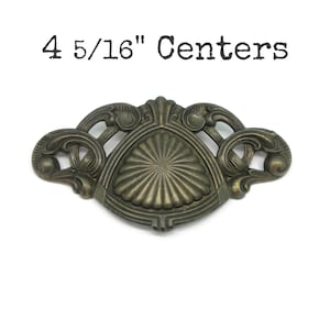 Vintage Art Deco Drawer Pull: 4 5/16" Centers Large Ornate Handle K7865