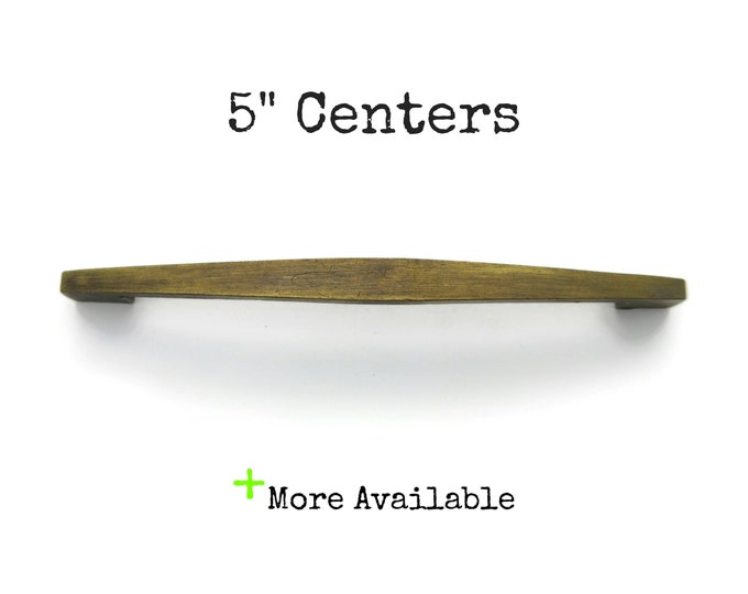 Vintage MCM Drawer Pull 5 Centers Brushed Brass Etsy