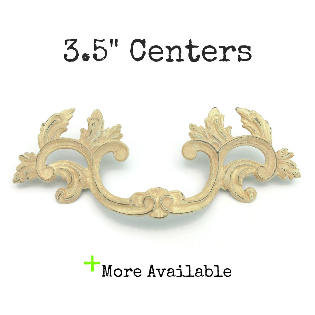 Vintage French Provincial Drawer Pull 3.5 Centers Inner Top Leaf ...
