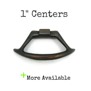 Vintage Drawer Pull MCM 1" centers handle Dark Copper Tone