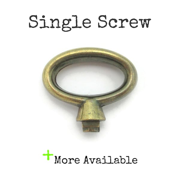 Vintage Faux Key Knob: Brass Gold Tone Drawer Pull