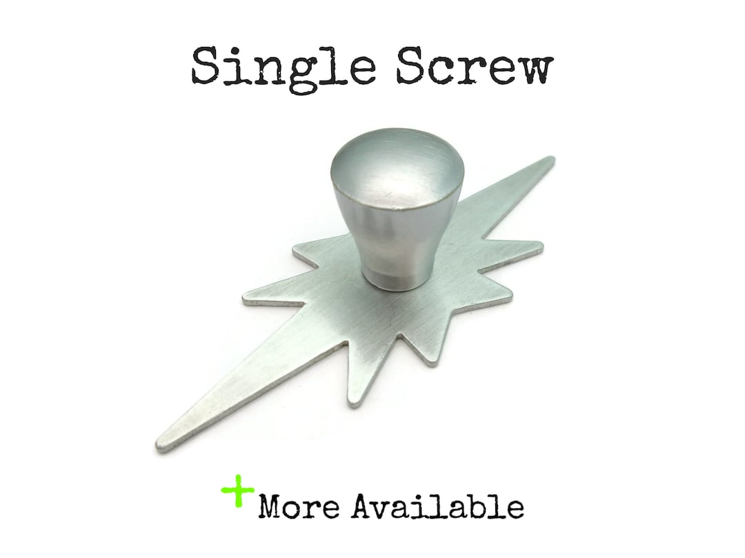 Starburst Backplate With Vintage Drawer Knob Solid Aluminum Back Plate