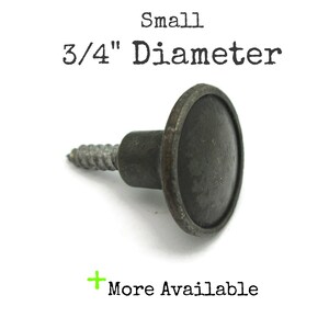 Vintage Drawer Knob: Small Dark Brass Tone Finish, 3/4" Diameter