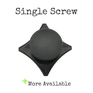 May include: A black, single screw with a circular head and a diamond-shaped base. The text "Single Screw" is above the screw, and "More Available" is below it.