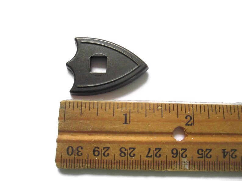 Small furniture Part Shield Shaped Small Escutcheons Cabinet Door Hardware Vintage Backplate Key Hole Cover Dark Antique Brass