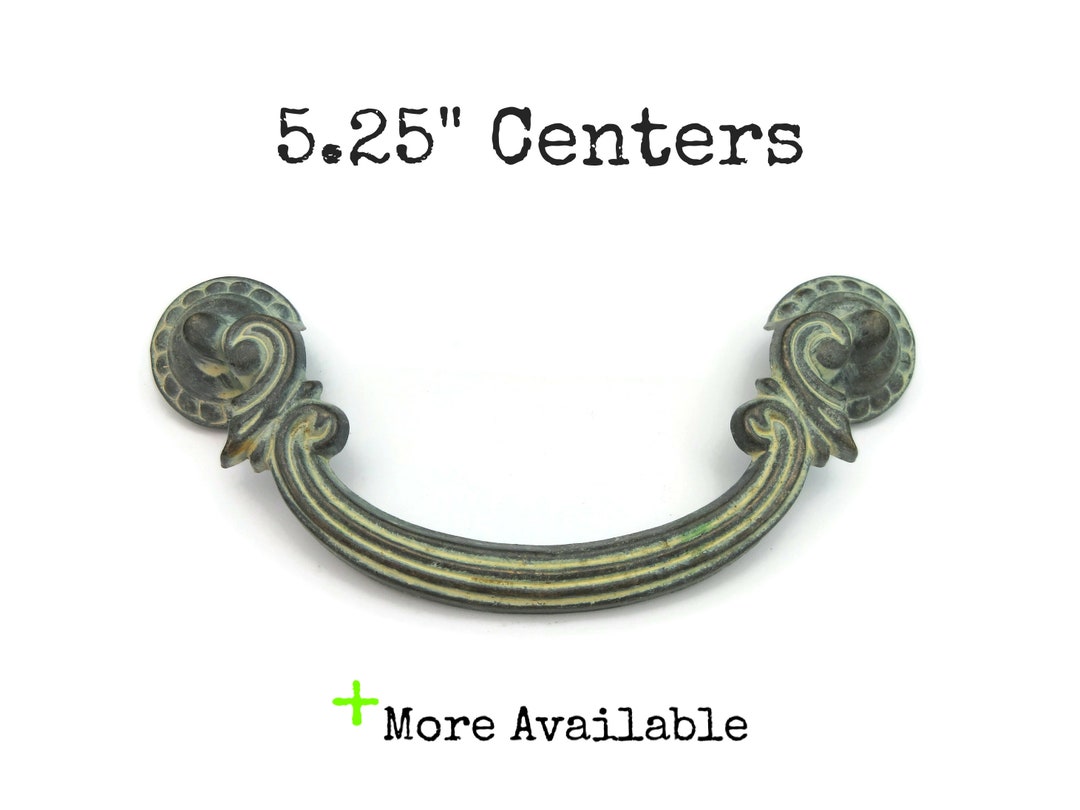 Vintage Drawer Pull 5 1/4 Centers Ornate Faux Bail Furniture Handle