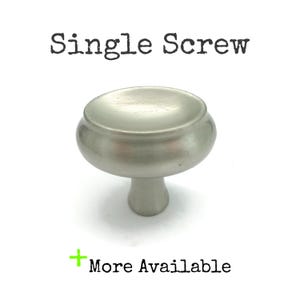 Vintage MCM Drawer Pull – Concave Silver Oval Handle – Atomic Cabinet Knob
