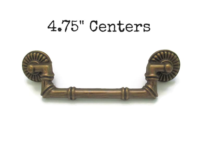 Vintage Drawer Pulls 4.75 centers Faux Bamboo MCM
