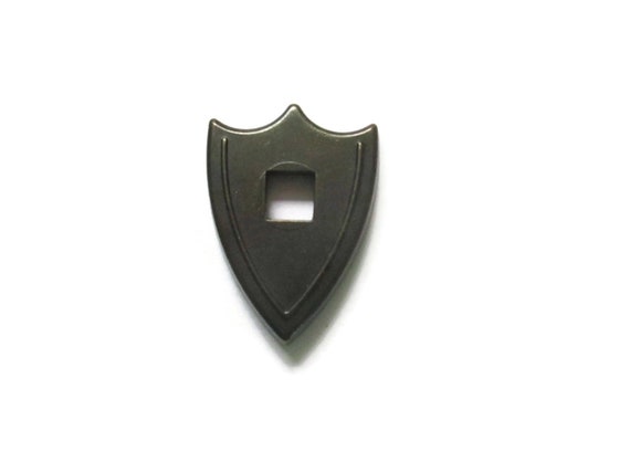 Small furniture Part Shield Shaped Small Escutcheons Cabinet Door Hardware Vintage Backplate Key Hole Cover Dark Antique Brass