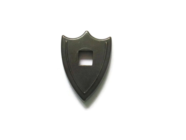 Small furniture Part Shield Shaped Small Escutcheons Cabinet Door Hardware Vintage Backplate Key Hole Cover Dark Antique Brass