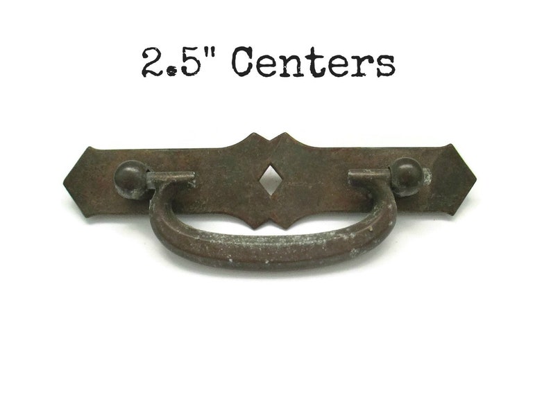 Vintage Drawer Pull 2 5 Centers Furniture Handle Etsy