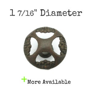 Vintage Ornate Drawer Knob: Cut out Brass Tone Antique Handle with Small Backplate