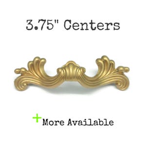 Vintage Art Deco Drawer Pull 3.75" Centers Copper/Brass Tone Painted Waterfall Handle