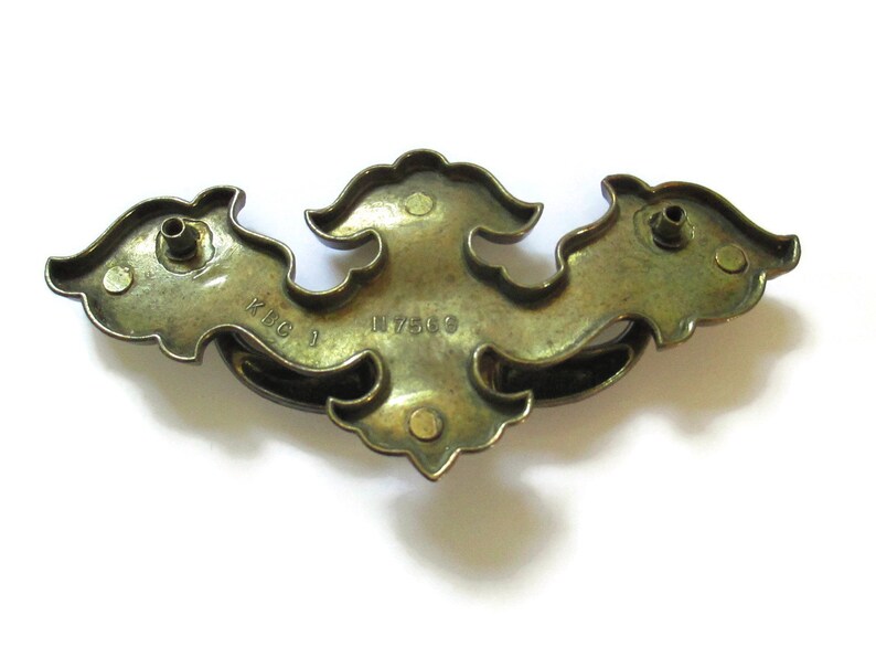 Vintage Drawer Pull 4.25 Centers Gold Brass Toned | Etsy