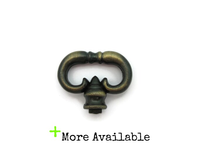 Mock Key Knob Aged Brass Color Drawer Pull Door Handle