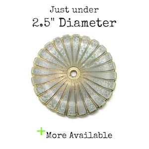 Vintage Ornate Backplate: Speckled Off White & Gold Tone, 2.5" Round