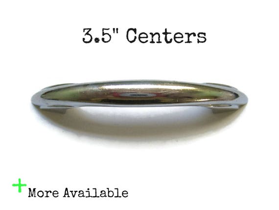 Vintage Chrome Drawer Pull Stepped Art Deco Mcm Atomic Etsy