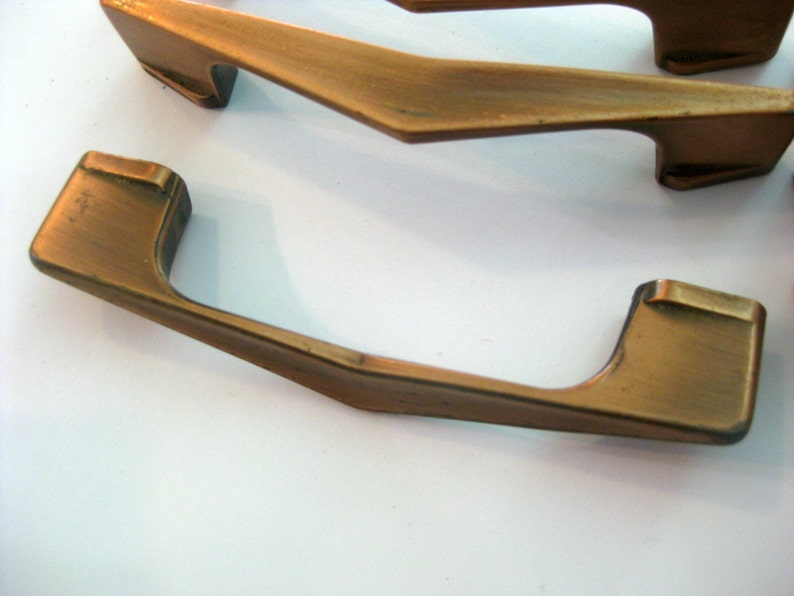 Vintage Copper Chevron Drawer Pulls 2.75 centers Lot Etsy