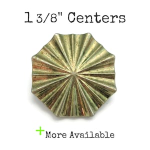 Vintage MCM Starburst Drawer Pull 1 3/8&quot; centers Silver Gold Atomic Star Handle