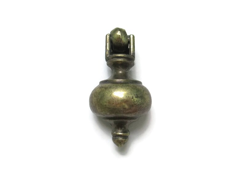 Vintage Brass Drop Pulls Single Screw Drawer Knob or handles Etsy