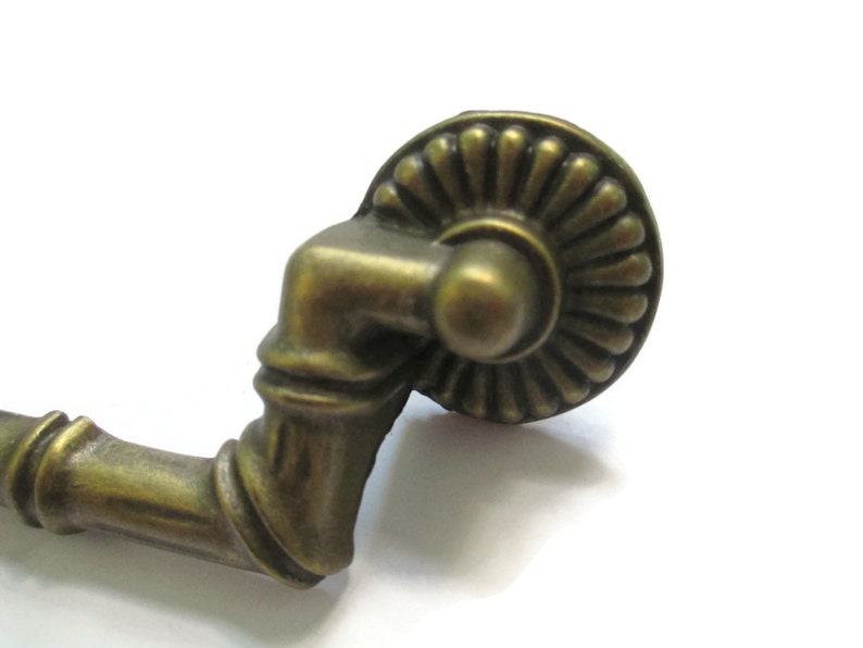 Vintage Drawer Pulls 4.75 centers Faux Bamboo MCM