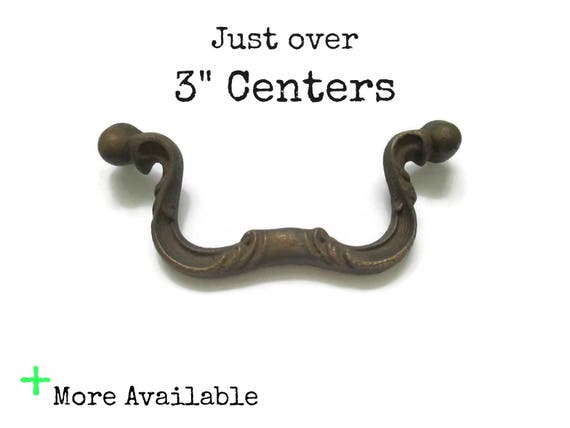 Vintage Drawer Pulls Just Over 3 3 1 16 Centers Etsy
