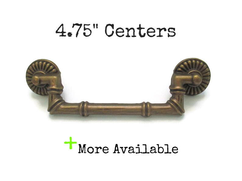 Vintage Drawer Pulls 4.75 centers Faux Bamboo MCM
