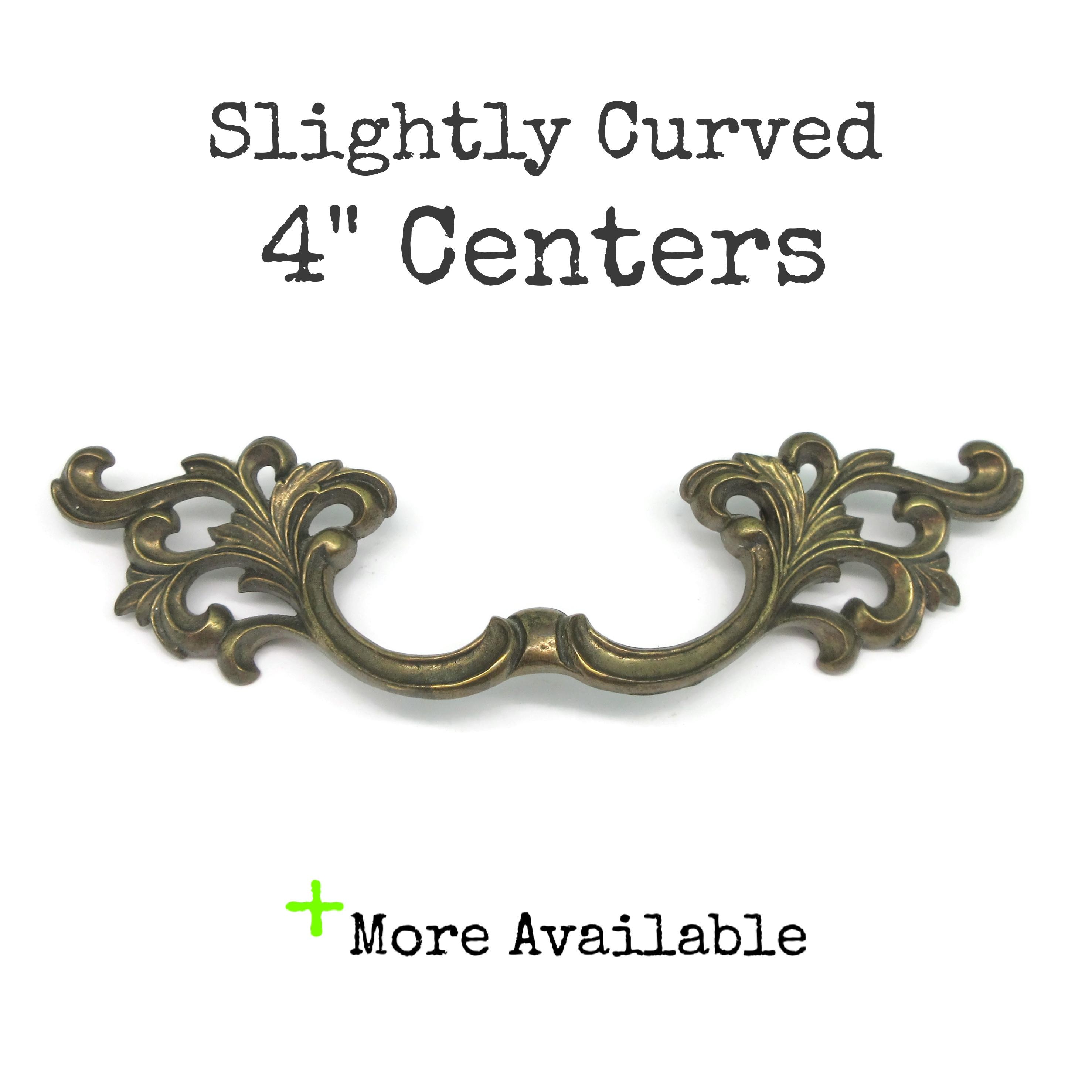 Vintage French Provincial Drawer Pull Slightly Curved 4" Centers K 3013…