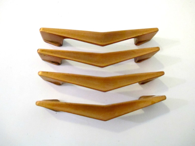 Vintage Copper Chevron Drawer Pulls 2.75 centers Lot Etsy