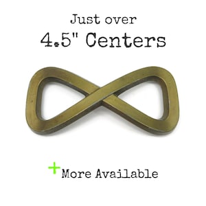 Vintage Drawer Pull Just over 4 1/2" Centers MCM Brass Tone Atomic Infinity Handle