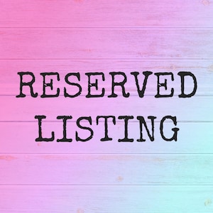 RESERVED - Bail Only