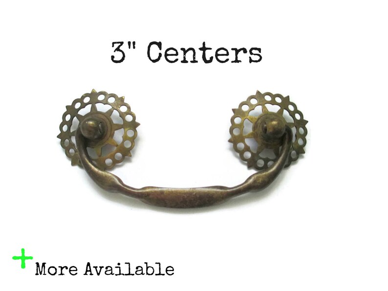 Vintage Drawer Pull 3 Centers 3 Inch Hole Spacing Etsy