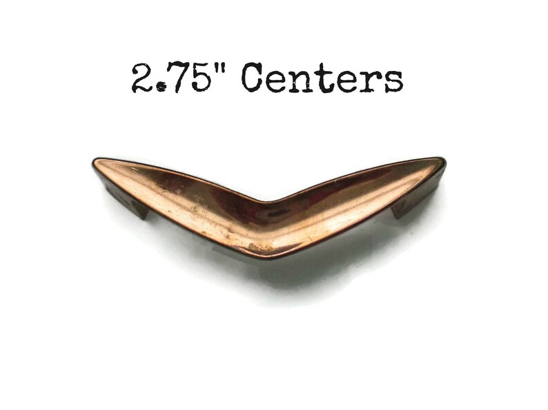 Vintage Chevron Drawer Pull 2 75 2 3 4 Inch Centers Mcm Etsy
