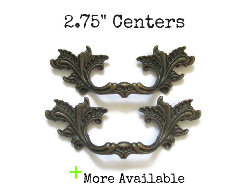 Lot Of 2 French Provincial Drawer Pulls 2 75 Centers 2 Etsy