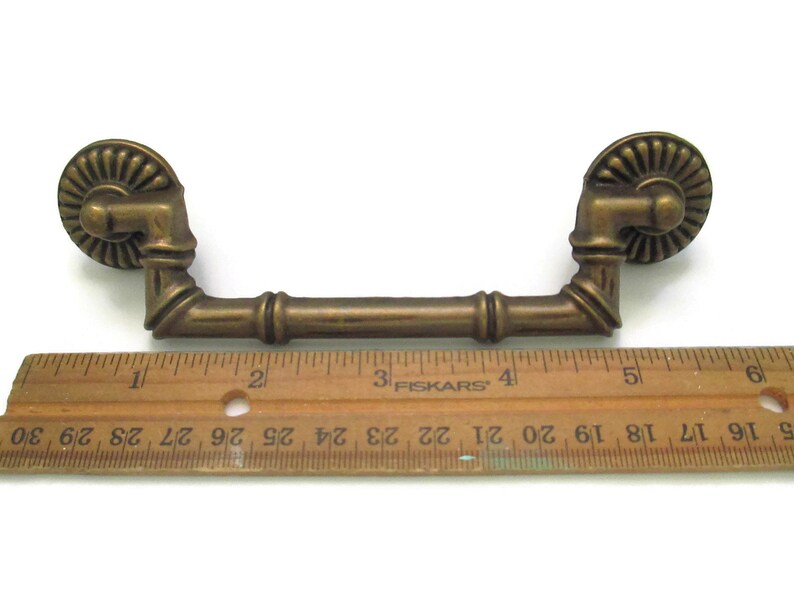 Vintage Drawer Pulls 4.75 centers Faux Bamboo MCM