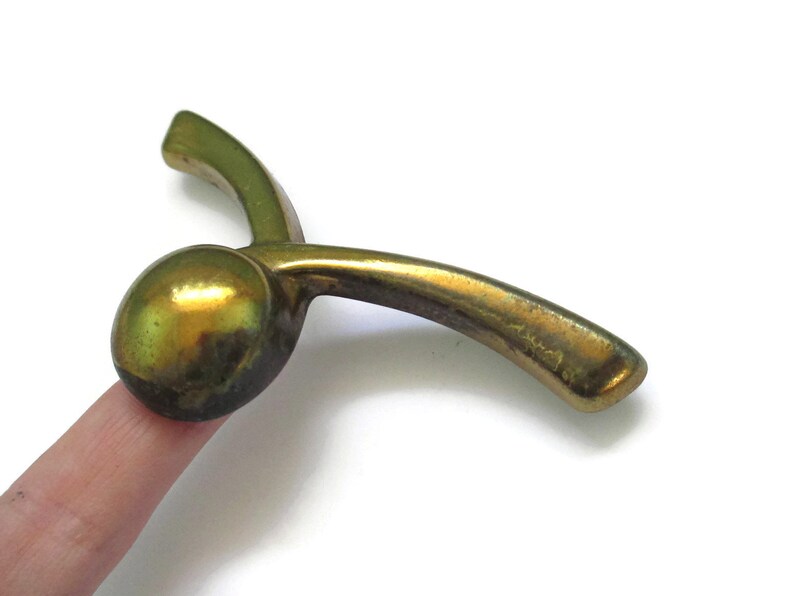 3 centers Vintage Drawer Pull Mid Century Modern