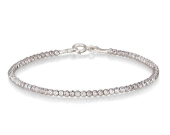14k Gold Bracelet. sparkly diamond cut beads bracelet. real Gold bracelet, gold jewelry, gold beades, solid gold bracelet, 14k gold bracelet
